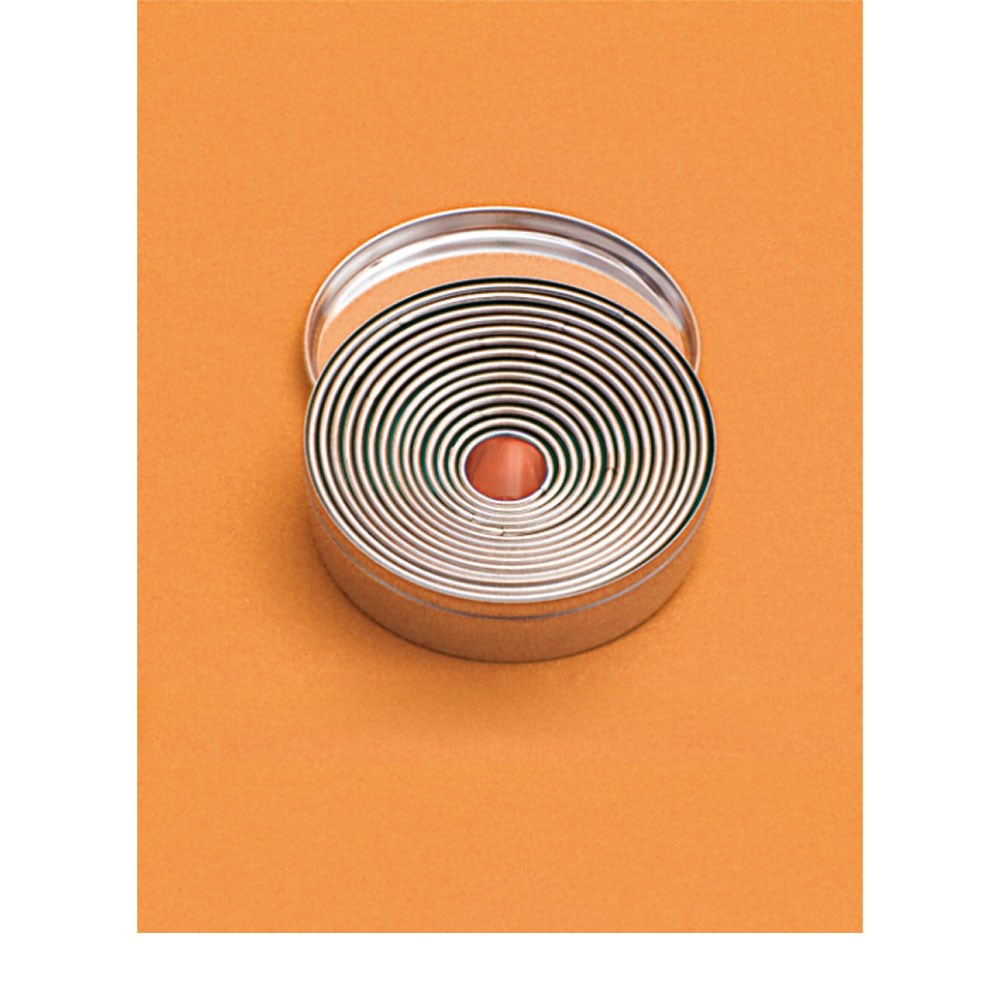 Edelstahl Ausstechsatz, rund, glatt, Ø 2 bis 11 cm