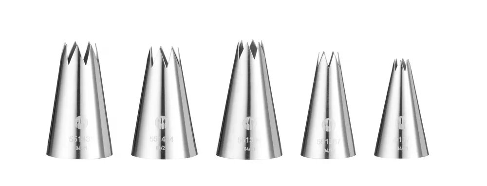 Spritztüllen - gezahnt, ø6-8-10-12-14