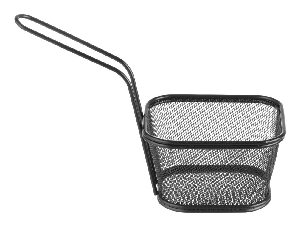 Miniatur-Frittierkörbe stapelbar, schwarz, HENDI, 130x115x(H)80mm