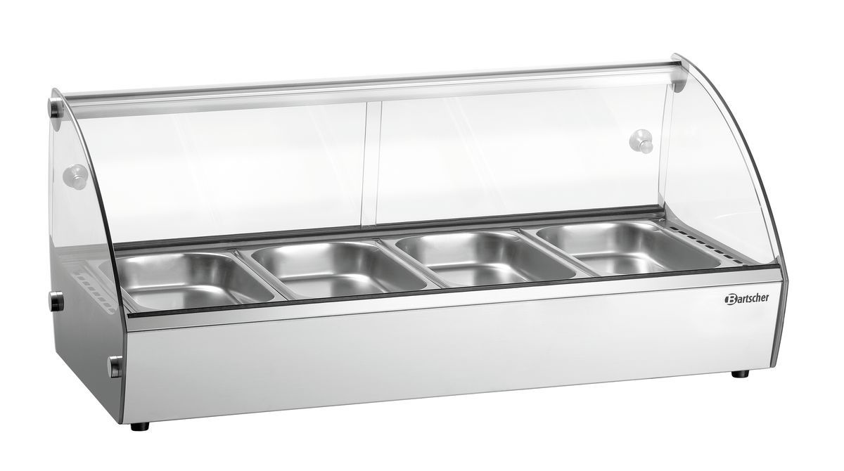Heiße Aufsatzvitrine R4 4 x 1/3 GN