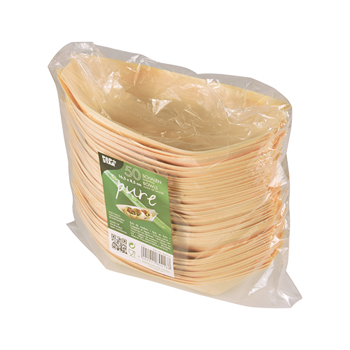 14000 Fingerfood - Schalen, Holz "pure" 16,5 cm x 8,5 cm "Schiffchen"
