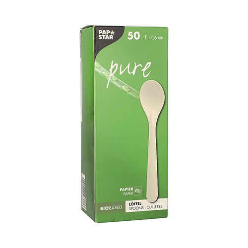 36000 Löffel, Papier "pure" 17,6 cm weiss