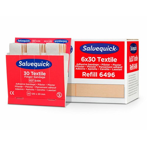 3300 Set "Cederroth" Salvequick Textil Pflaster (30 Stück) braun "Finger Bandage" , Refill