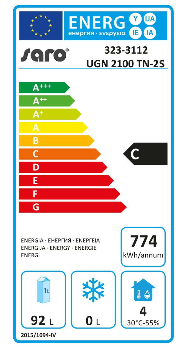 Unterbaukühltischmit2Schubladen,ModellUGN2100TN-2S