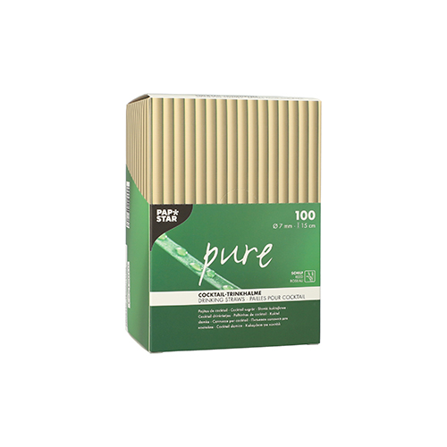 44000 Cocktail Trinkhalme Schilf "pure" Ø 7 mm · 15 cm