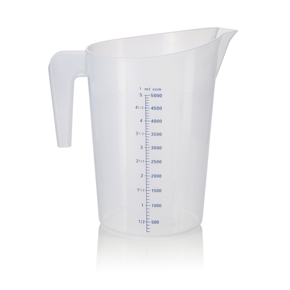 Messbecher, Ø 22,5 cm, 5 ltr., mit 100 ml Skalierung, Polypropylen