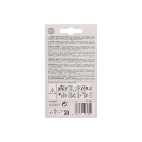 4320 Zahlenkerze 7,3 cm weiss "2" mit rotem Rand