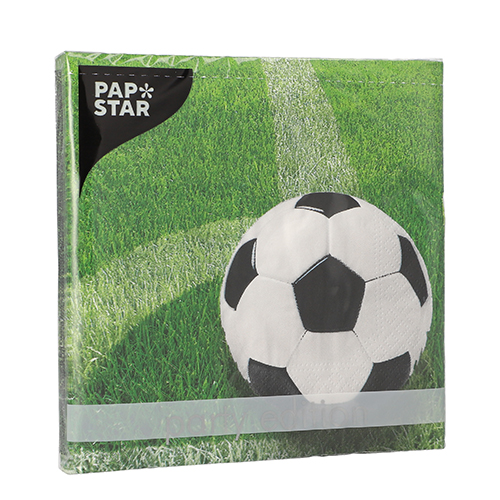 22800 Servietten, 3-lagig 1/4-Falz 33 cm x 33 cm "Football"