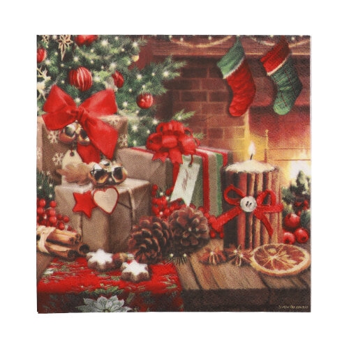 20 Servietten, 3-lagig 1/4-Falz 33 cm x 33 cm "Cozy Christmas" 21600 Servietten, 3-lagig 1/4-Falz 33 cm x 33 cm "Cozy Christmas"