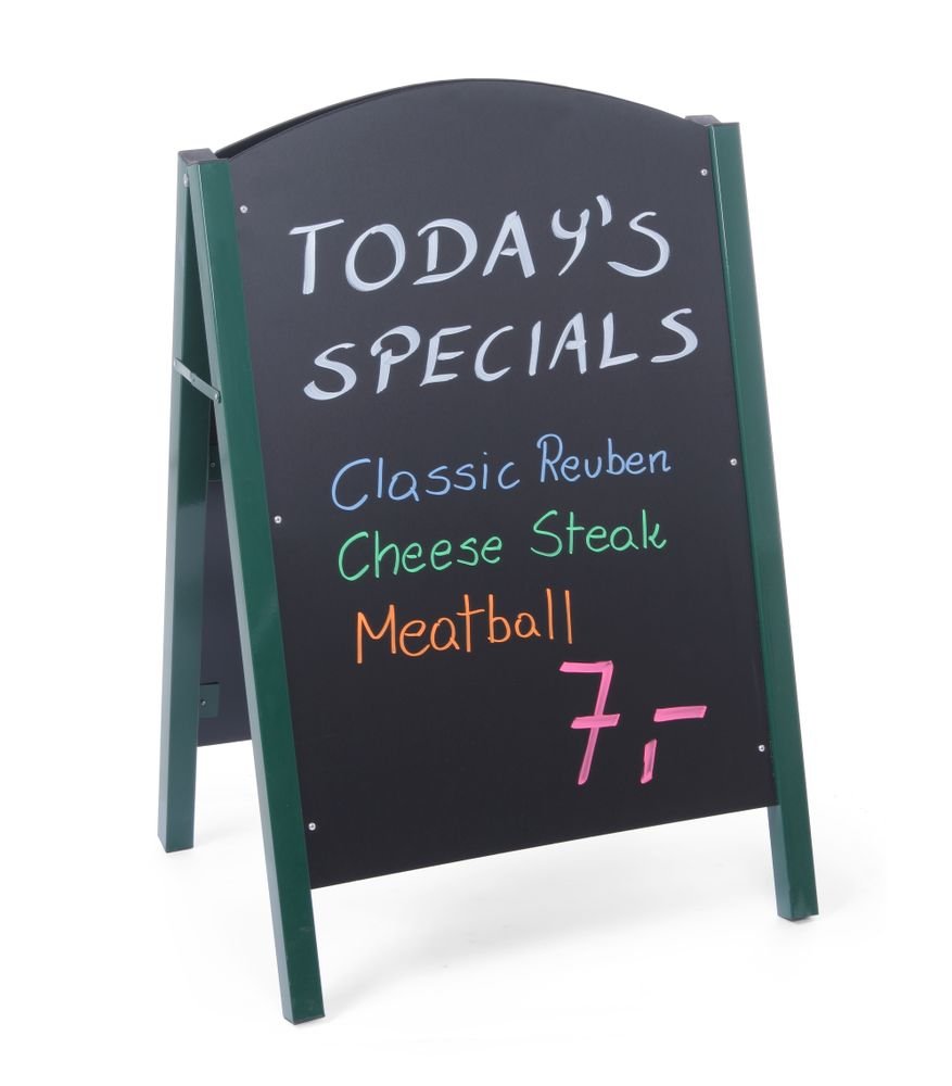 Kundenstopper Kreidetafel, HENDI, 700x500x(H)1100mm Kundenstopper Kreidetafel, HENDI, 700x500x(H)1100mm