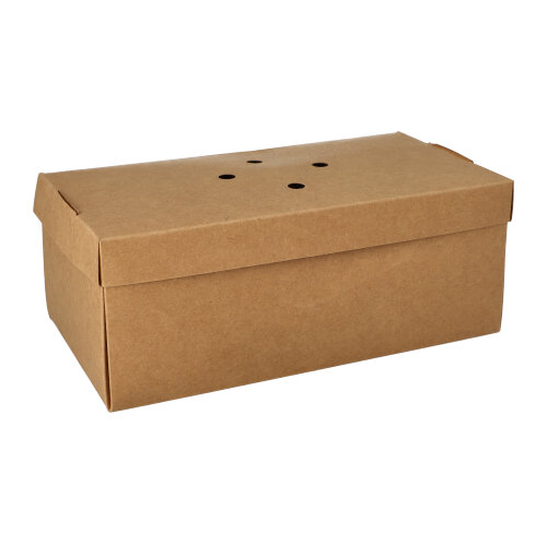 4400 Burgerboxen, Pappe "pure" 10 cm x 13 cm x 25 cm braun faltbar, groß