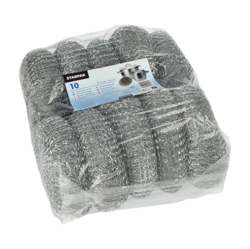 30 Topfreiniger, Draht rund Ø 13 cm · 4,5 cm silber , kratzend 1080 Topfreiniger, Draht rund Ø 13 cm · 4,5 cm silber , kratzend