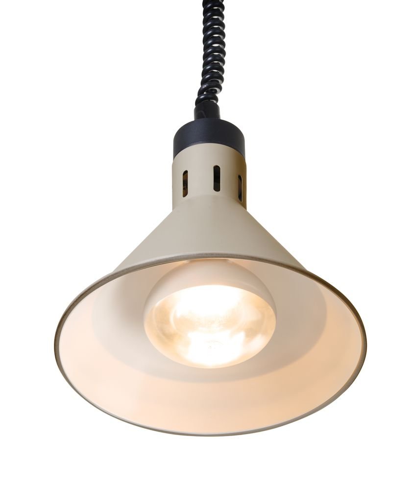 Höhenverstellbare Wärmelampe konisch, Beige, 230V/250W, ⌀275x(H)250mm