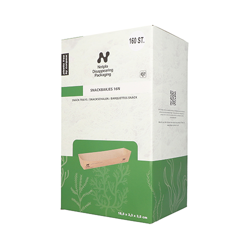 160 Snacktrays, Pappe "NOTPLA" 3,5 cm x 3,3 cm x 18,5 cm braun 11520 Snacktrays, Pappe "NOTPLA" 3,5 cm x 3,3 cm x 18,5 cm braun