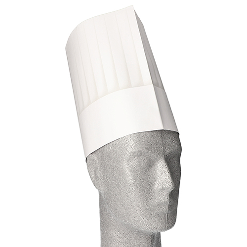 WORK-INN/-PS Kochmützen, Papier 23 cm x 32,5 cm weiss "Burgund" größenverstellbar