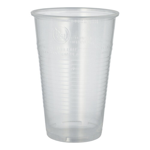 24000 Trinkbecher, PP 0,5 l Ø 9,5 cm · 13,7 cm transparent mit Schaumrand