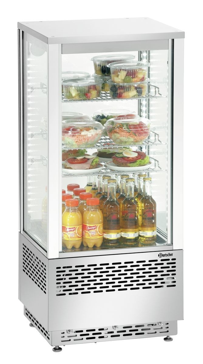 Mini-Kühlvitrine 78L, Edelstahl Mini-Kühlvitrine 78L, Edelstahl
