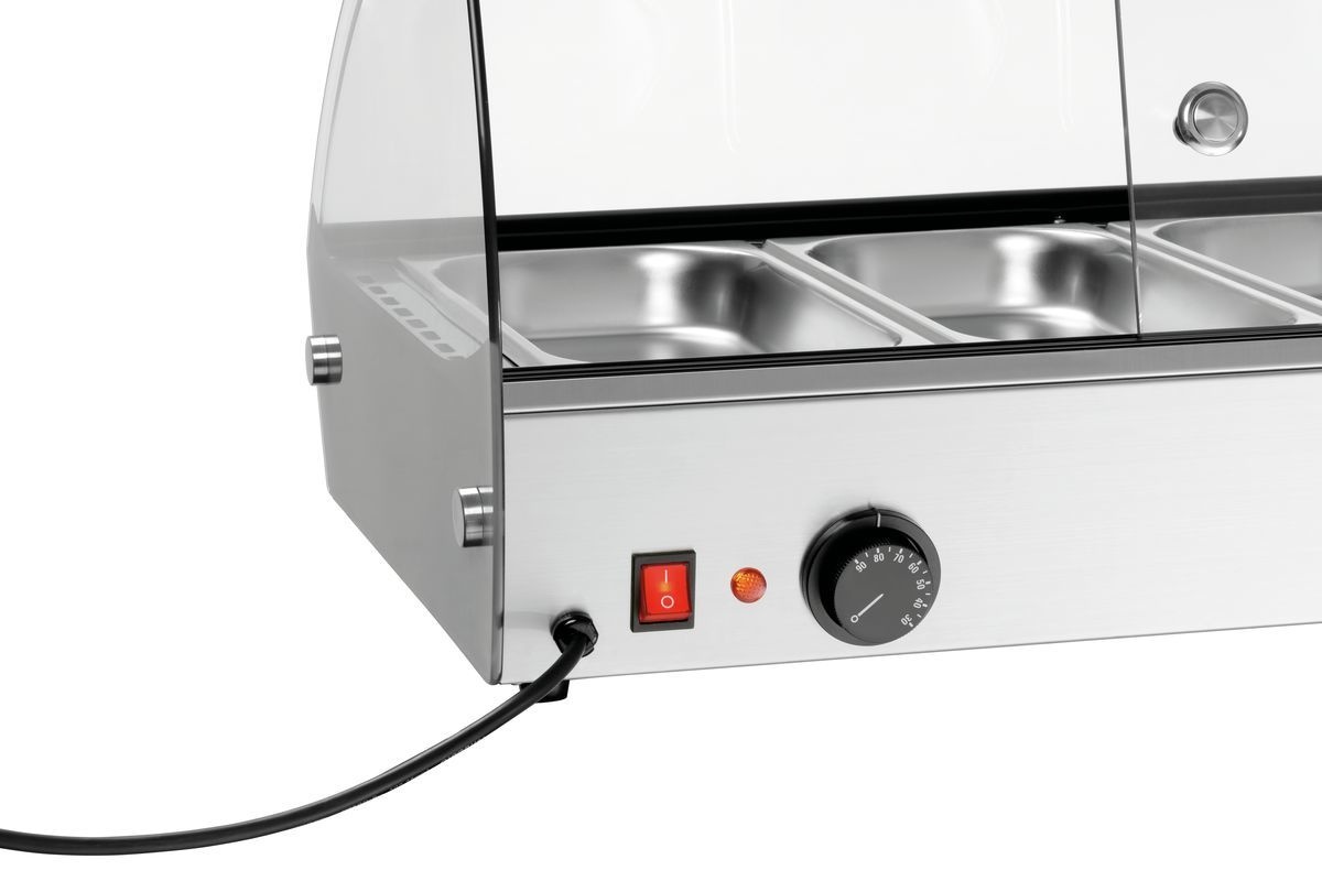 Heiße Aufsatzvitrine R6 6 x 1/3 GN