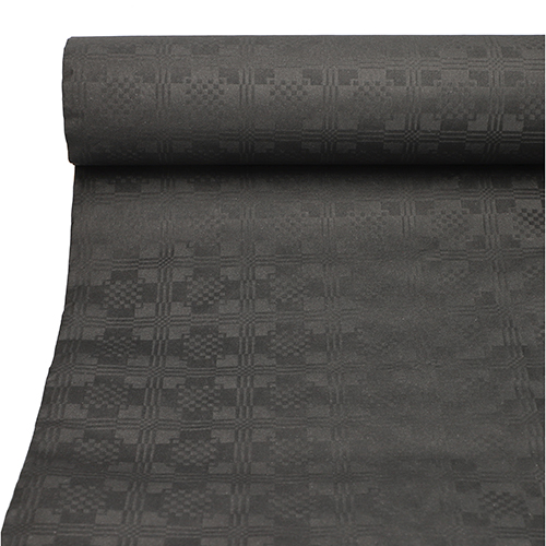 64 Papiertischtuch mit Damastprägung 50 m x 1 m schwarz