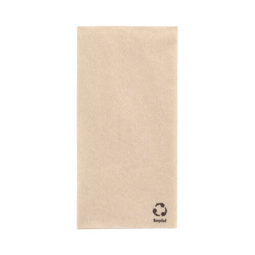 5000 Servietten, 1-lagig 1/8-Falz 33 cm x 33 cm natur aus recyceltem Papier