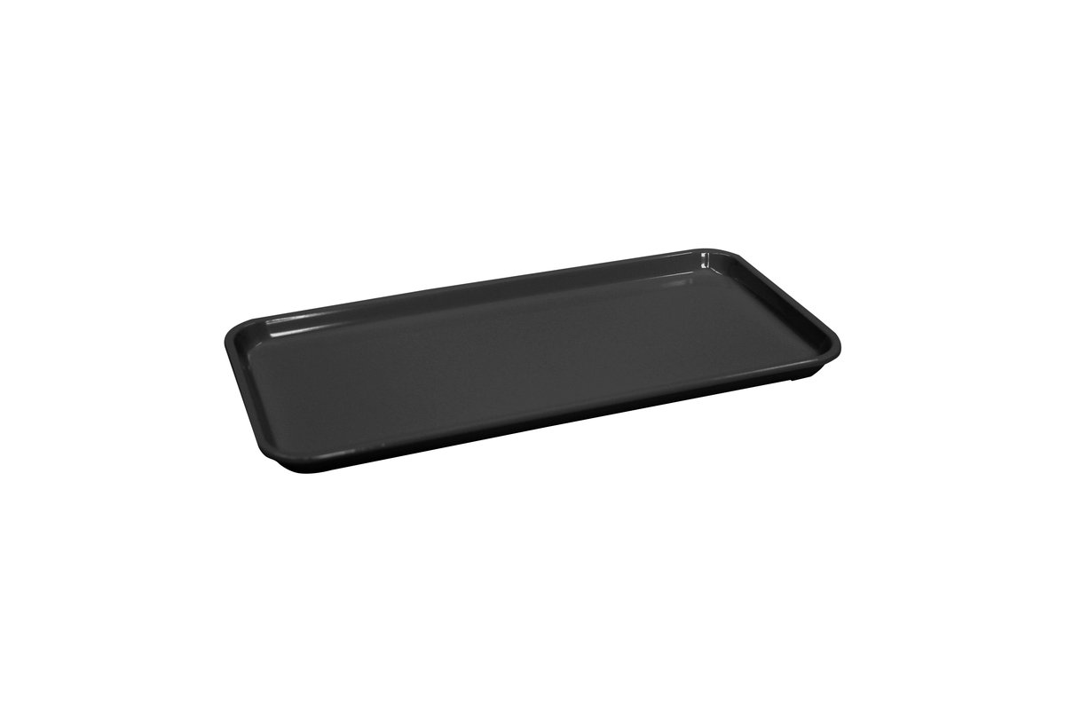 Auslagentablett aus Melamin schwarz, 300 x 150 x 17 mm