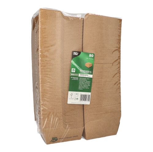 4800 Burgerboxen, Pappe 7,8 cm x 9 cm x 9 cm braun "100% Fair"