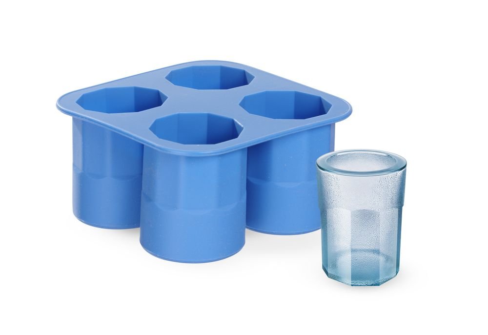 Eiswürfelform, Shotglas, BarUp, Blau, 122x122x(H)60mm
