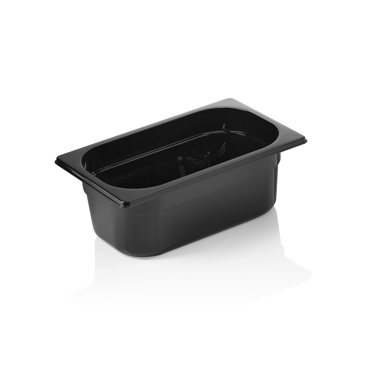 GN Behälter GN 96 BLACK 1/4-100 mm, schwarz, Polycarbonat GN Behälter GN 96 BLACK 1/4-100 mm, schwarz, Polycarbonat