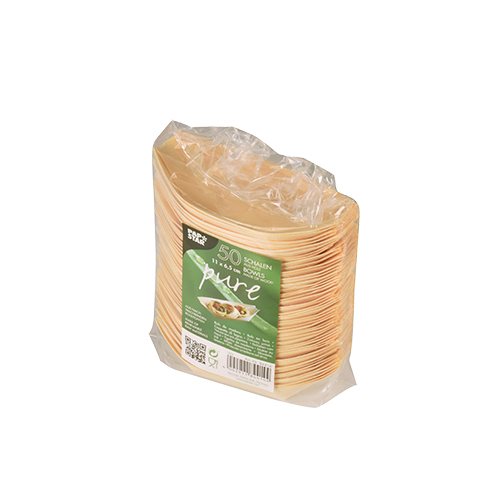 30000 Fingerfood - Schalen, Holz "pure" 11 cm x 6,5 cm "Schiffchen"
