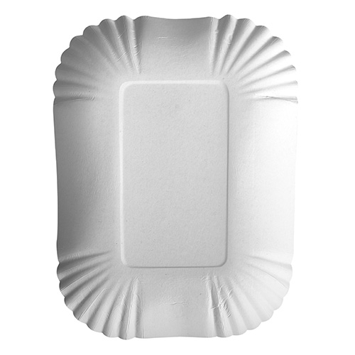 20000 Schalen, Pappe "pure" eckig 13 cm x 17,5 cm x 3 cm weiss
