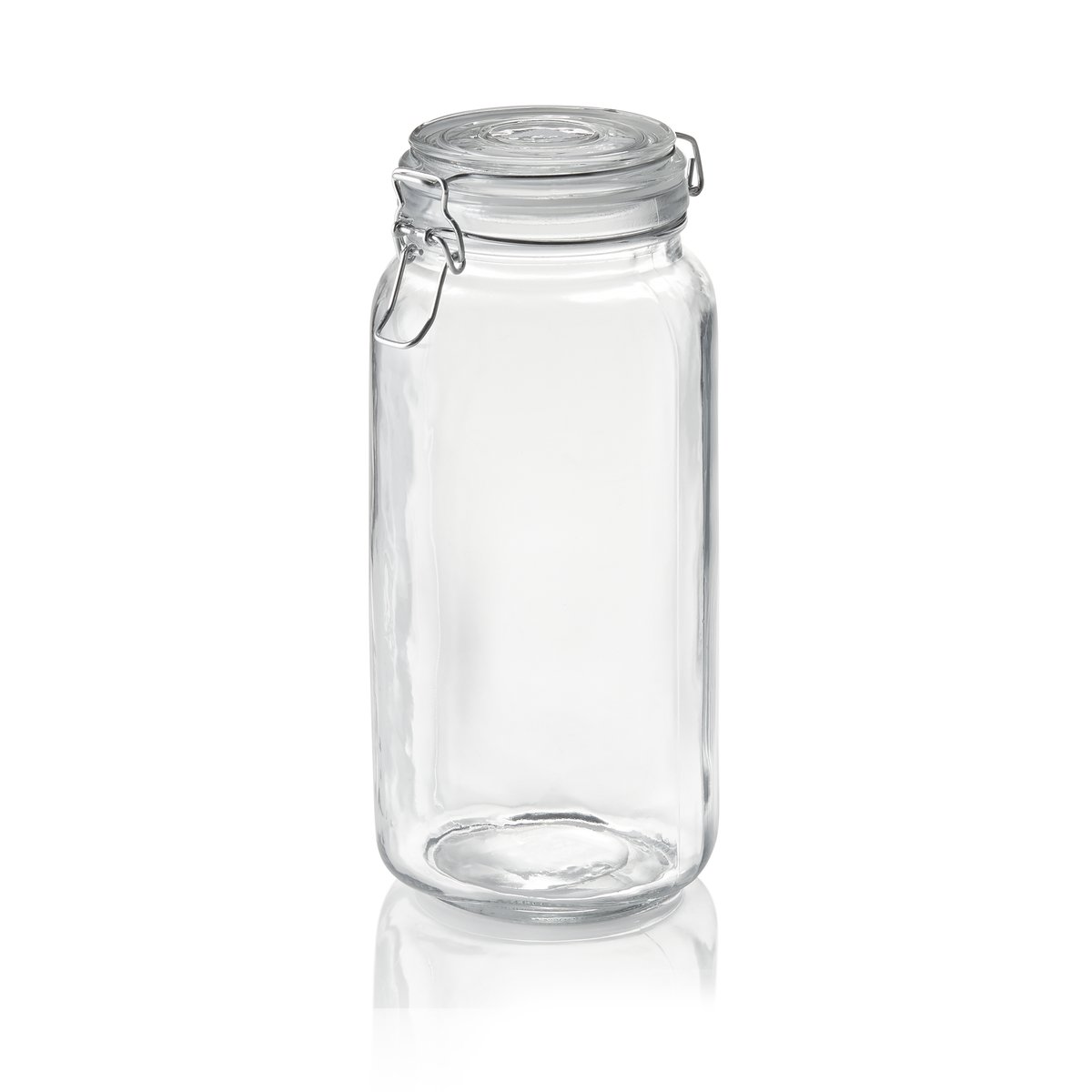 Vorratsglas, 2 ltr., Ø 9 cm, Höhe 26 cm, Glas, Edelstahl, Silikon Vorratsglas, 2 ltr., Ø 9 cm, Höhe 26 cm, Glas, Edelstahl, Silikon