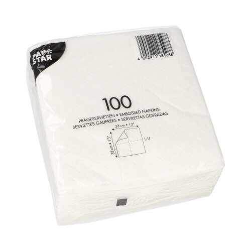 48000 Servietten, 1-lagig 1/4-Falz 33 cm x 33 cm weiss