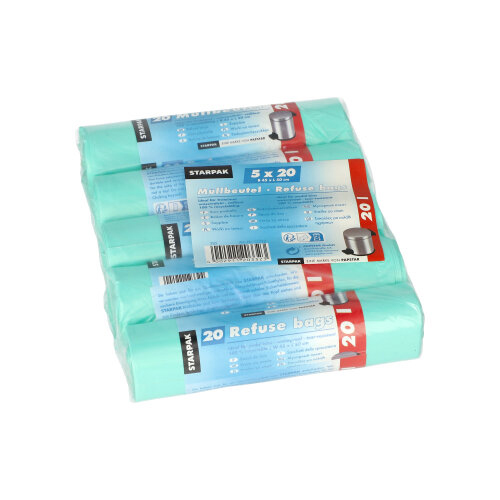 84000 Müllbeutel, HDPE 20 l 50 cm x 45 cm mint