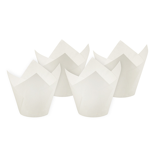 48000 Backförmchen Ø 5 cm · 8,5 cm weiss "Tulip"