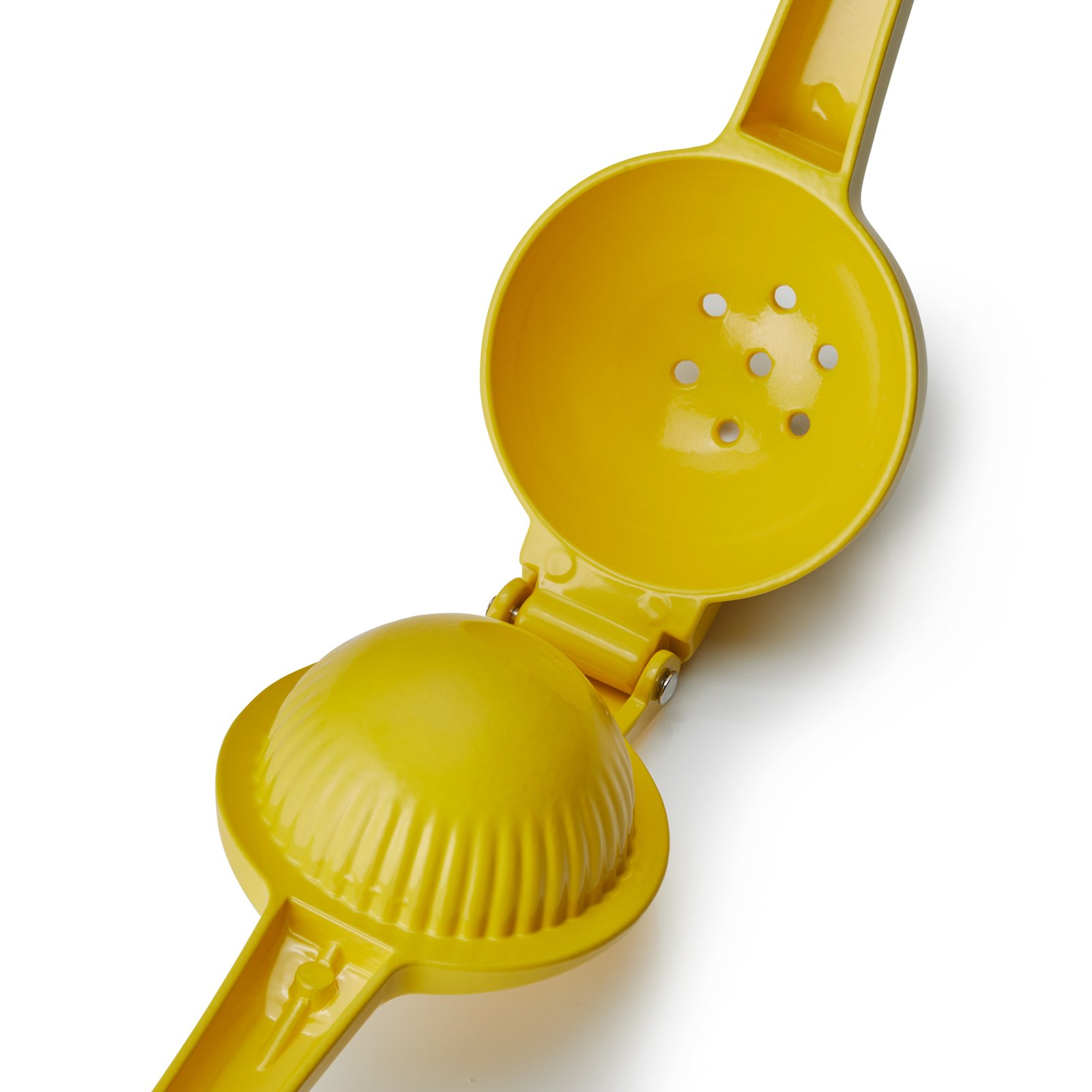 Zitruspresse, Ø 6 cm, 22 x 7,5 cm, gelb, Aluguss