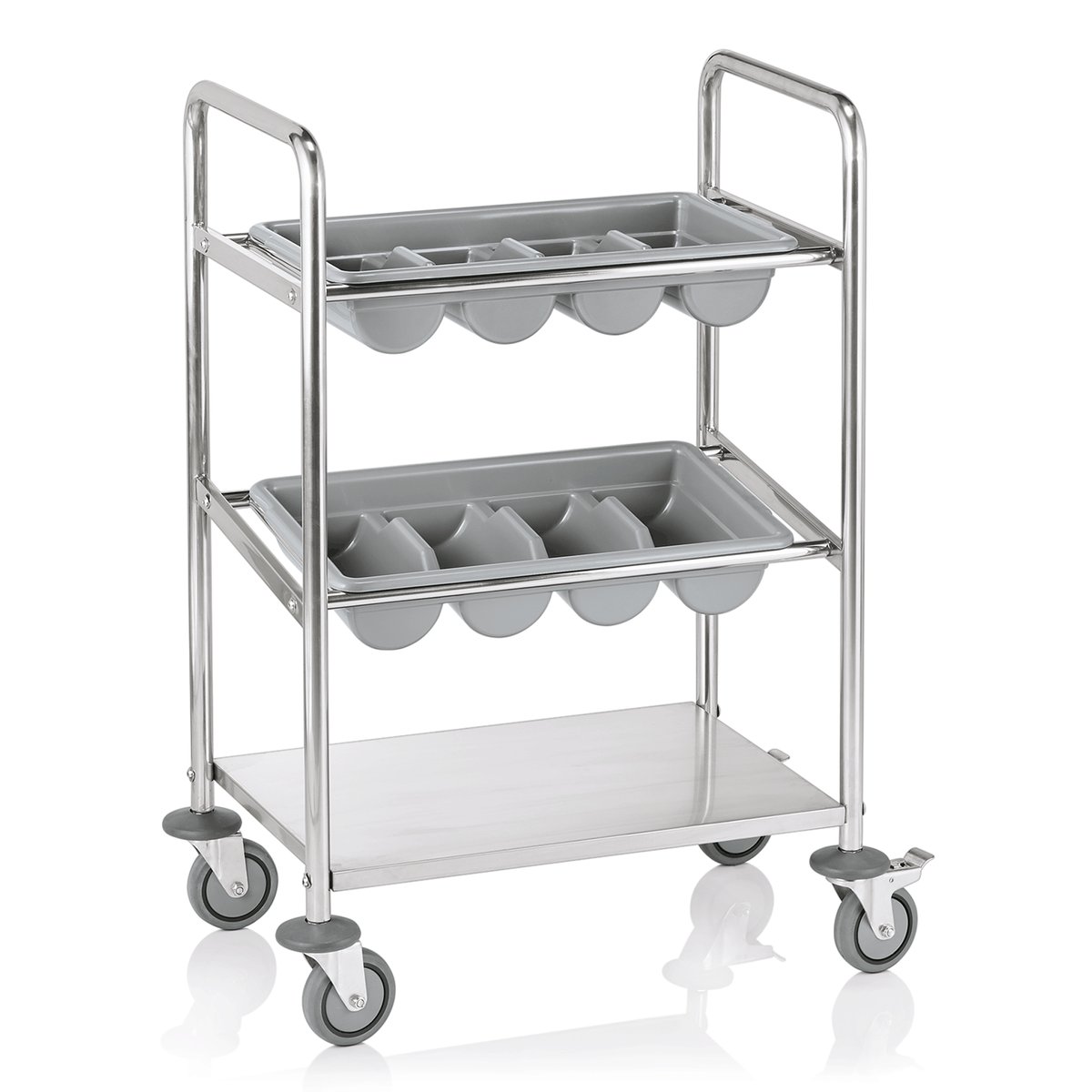 Besteckwagen 62 x 40 x 94,5 cm, Chromnickelstahl