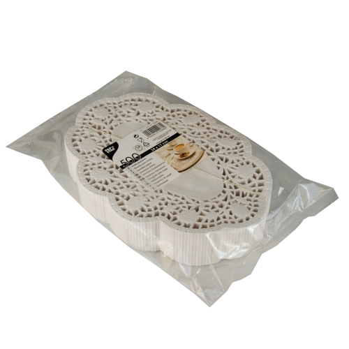 175000 Mokkadeckchen oval 24 cm x 16,5 cm weiss