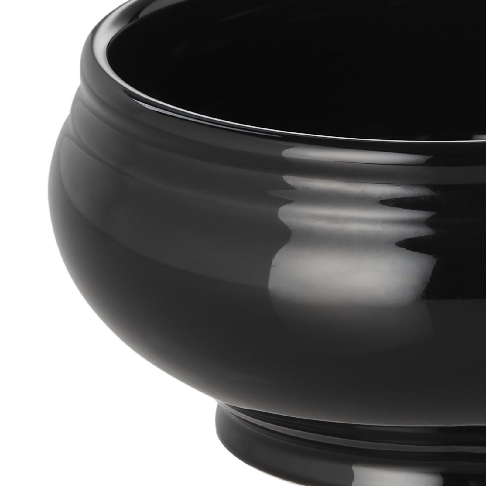 Terrine, 0,5 ltr., Ø 12,5 cm, schwarz glänzend, Porzellan