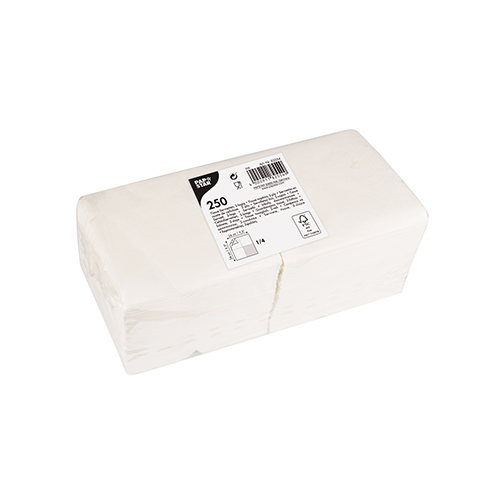 72000 Servietten, 2-lagig 1/4-Falz 24 cm x 24 cm weiss