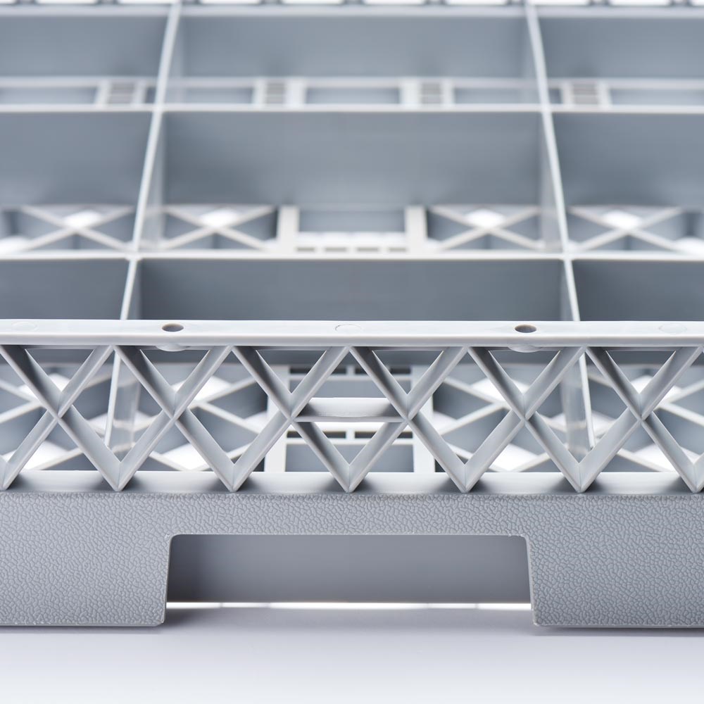 Spülkorb für Gläser und Tassen, 9 Fächer, 500 x 500 mm Spülkorb für Gläser und Tassen, 16 Fächer, 500 x 500 mm