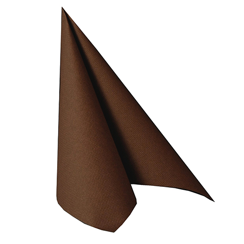 12000 Servietten "ROYAL Collection" 1/4-Falz 40 cm x 40 cm braun