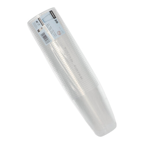 24000 Trinkbecher, PP 0,5 l Ø 9,5 cm · 13,7 cm transparent mit Schaumrand