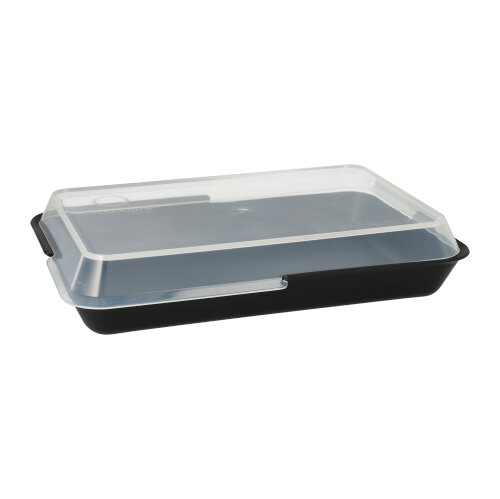 Circulware by Haval Mehrweg-Schalen Mix & Match eckig 2,9 cm x 15,6 cm x 23,4 cm schwarz
