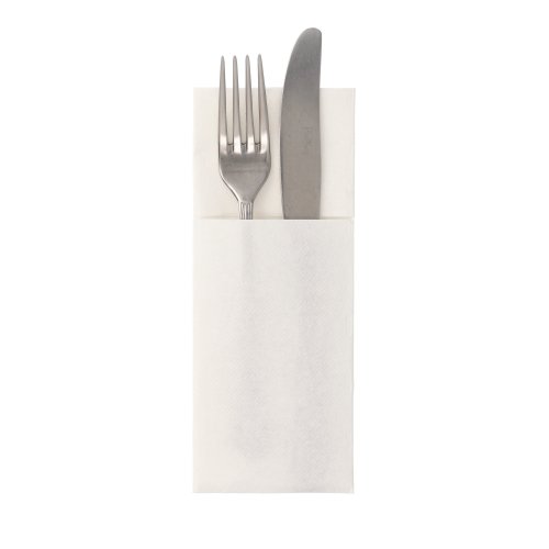 18000 Servietten "ROYAL Collection" 40 cm x 30 cm weiss mit Besteckfalz
