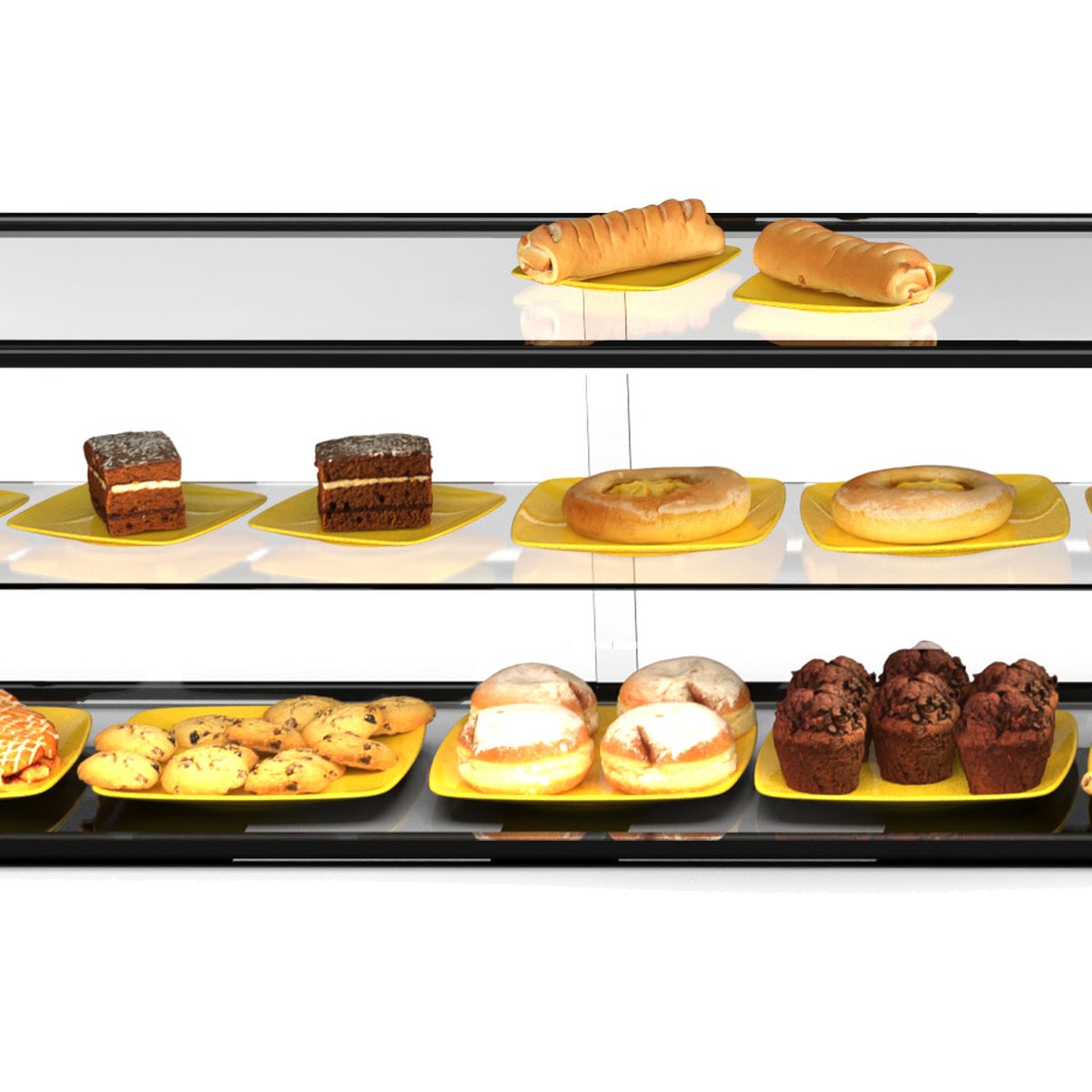 Show-Vitrine Neutral EP36B Display für Lebensmittelpräsentation