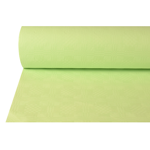 64 Papiertischtuch mit Damastprägung 50 m x 1 m pastellgrün