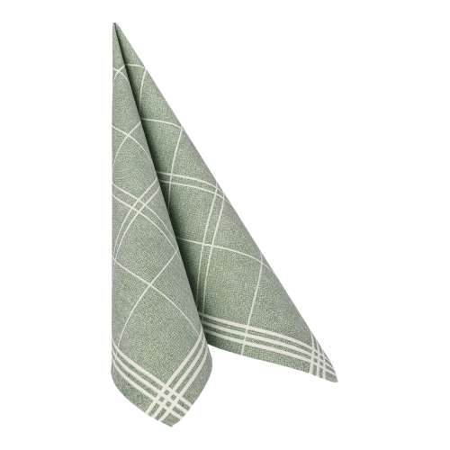 12000 Servietten "ROYAL Collection" 1/4-Falz 40 cm x 40 cm dunkelgrün "Kitchen Craft"