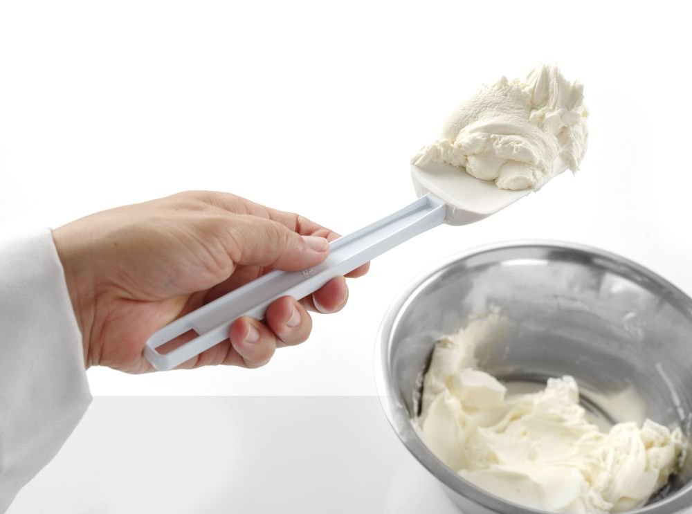 Schaberlöffel geformt, Kitchen Line, Weiß, 408x75mm