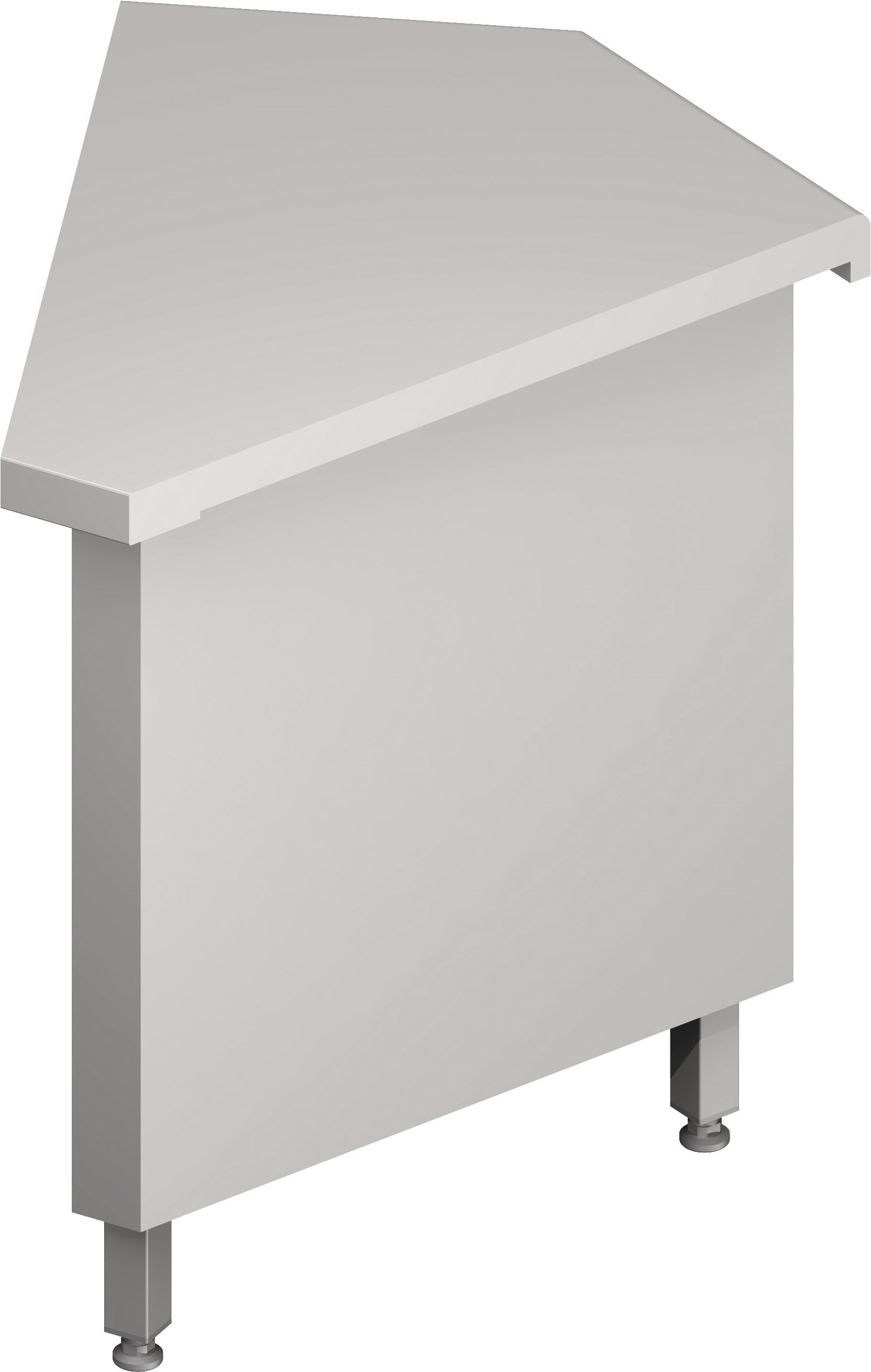 Ausseneckmodul 45° "Free Flow" mit geschlossenem Unterschrank 644x814x880 mm Granitabdeckung "Standard G1"