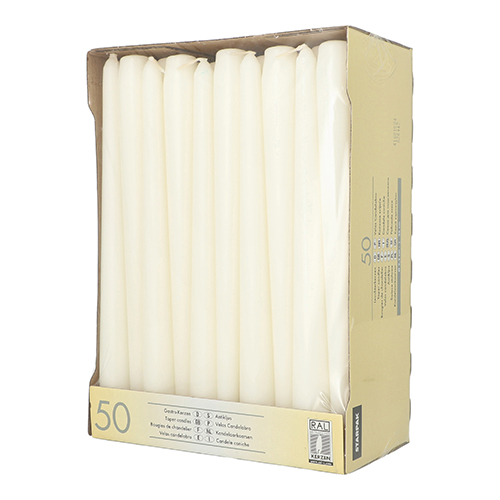 7200 Leuchterkerzen Ø 2,2 cm · 25 cm weiss